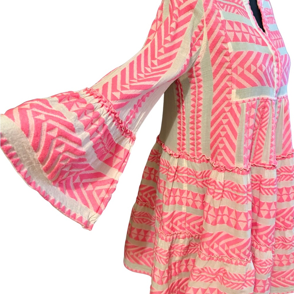 Devotion TWINS Pink and Cream Mini Dress XS